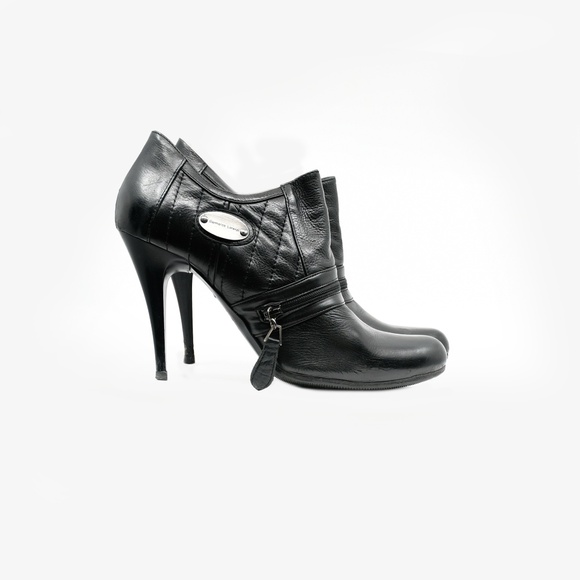 GIANMARCO LORENZI Leather Ankle Bootie Style Shoes US 9.5/EU 40 Made in Italy - Picture 1 of 16
